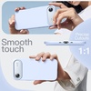 image:imageJETech Silicone Case for iPhone 17 Pro Max Dark Blue  Silky Soft Touch Shockproof Protection Scratch Resistant Microfiber LiningBlue