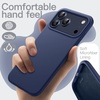 image:imageJETech Silicone Case for iPhone 17 Pro Max Dark Blue  Silky Soft Touch Shockproof Protection Scratch Resistant Microfiber LiningDark Blue