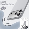 image:imageJETech Silicone Case for iPhone 17 Pro Max Dark Blue  Silky Soft Touch Shockproof Protection Scratch Resistant Microfiber LiningGrey