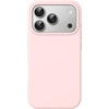 image:imageJETech Silicone Case for iPhone 17 Pro Max Dark Blue  Silky Soft Touch Shockproof Protection Scratch Resistant Microfiber LiningLight Pink