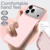 image:imageJETech Silicone Case for iPhone 17 Pro Max Dark Blue  Silky Soft Touch Shockproof Protection Scratch Resistant Microfiber LiningLight Pink