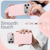 image:imageJETech Silicone Case for iPhone 17 Pro Max Dark Blue  Silky Soft Touch Shockproof Protection Scratch Resistant Microfiber LiningLight Pink