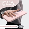 image:imageJETech Silicone Case for iPhone 17 Pro Max Dark Blue  Silky Soft Touch Shockproof Protection Scratch Resistant Microfiber LiningLight Pink