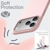 image:imageJETech Silicone Case for iPhone 17 Pro Max Dark Blue  Silky Soft Touch Shockproof Protection Scratch Resistant Microfiber LiningLight Pink