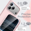 image:imageJETech Silicone Case for iPhone 17 Pro Max Dark Blue  Silky Soft Touch Shockproof Protection Scratch Resistant Microfiber LiningLight Pink