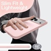 image:imageJETech Silicone Case for iPhone 17 Pro Max Dark Blue  Silky Soft Touch Shockproof Protection Scratch Resistant Microfiber LiningLight Pink