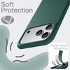 image:imageJETech Silicone Case for iPhone 17 Pro Max Dark Blue  Silky Soft Touch Shockproof Protection Scratch Resistant Microfiber LiningMidnight Green