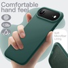 image:imageJETech Silicone Case for iPhone 17 Pro Max Dark Blue  Silky Soft Touch Shockproof Protection Scratch Resistant Microfiber LiningMidnight Green