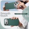 image:imageJETech Silicone Case for iPhone 17 Pro Max Dark Blue  Silky Soft Touch Shockproof Protection Scratch Resistant Microfiber LiningMidnight Green