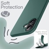 image:imageJETech Silicone Case for iPhone 17 Pro Max Dark Blue  Silky Soft Touch Shockproof Protection Scratch Resistant Microfiber LiningMidnight Green