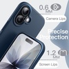 image:imageJETech Silicone Case for iPhone 17 Pro Max Dark Blue  Silky Soft Touch Shockproof Protection Scratch Resistant Microfiber LiningNavy Blue