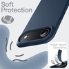 image:imageJETech Silicone Case for iPhone 17 Pro Max Dark Blue  Silky Soft Touch Shockproof Protection Scratch Resistant Microfiber LiningNavy Blue