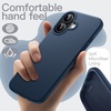 image:imageJETech Silicone Case for iPhone 17 Pro Max Dark Blue  Silky Soft Touch Shockproof Protection Scratch Resistant Microfiber LiningNavy Blue