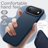 image:imageJETech Silicone Case for iPhone 17 Pro Max Dark Blue  Silky Soft Touch Shockproof Protection Scratch Resistant Microfiber LiningNavy Blue