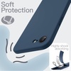 image:imageJETech Silicone Case for iPhone 17 Pro Max Dark Blue  Silky Soft Touch Shockproof Protection Scratch Resistant Microfiber LiningNavy Blue