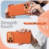 image:imageJETech Silicone Case for iPhone 17 Pro Max Dark Blue  Silky Soft Touch Shockproof Protection Scratch Resistant Microfiber LiningOrange