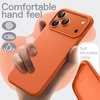 image:imageJETech Silicone Case for iPhone 17 Pro Max Dark Blue  Silky Soft Touch Shockproof Protection Scratch Resistant Microfiber LiningOrange