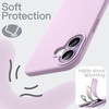 image:imageJETech Silicone Case for iPhone 17 Pro Max Dark Blue  Silky Soft Touch Shockproof Protection Scratch Resistant Microfiber LiningPurple