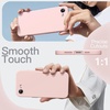image:imageJETech Silicone Case for iPhone 17 Pro Max Dark Blue  Silky Soft Touch Shockproof Protection Scratch Resistant Microfiber LiningSoft Pink