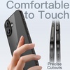 image:imageJETech Slim Case for iPhone 17 Pro Max Clear  Camera Lens Protection UltraThin Lightweight Design Clear Back Minimalist StyleBlack
