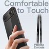 image:imageJETech Slim Case for iPhone 17 Pro Max Clear  Camera Lens Protection UltraThin Lightweight Design Clear Back Minimalist StyleBlack