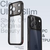 image:imageJETech Slim Case for iPhone 17 Pro Max Clear  Camera Lens Protection UltraThin Lightweight Design Clear Back Minimalist StyleBlack