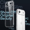 image:imageJETech Slim Case for iPhone 17 Pro Max Clear  Camera Lens Protection UltraThin Lightweight Design Clear Back Minimalist StyleClear