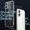 image:imageJETech Slim Case for iPhone 17 Pro Max Clear  Camera Lens Protection UltraThin Lightweight Design Clear Back Minimalist StyleClear