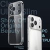 image:imageJETech Slim Case for iPhone 17 Pro Max Clear  Camera Lens Protection UltraThin Lightweight Design Clear Back Minimalist StyleClear