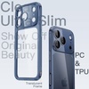 image:imageJETech Slim Case for iPhone 17 Pro Max Clear  Camera Lens Protection UltraThin Lightweight Design Clear Back Minimalist StyleDeep Blue