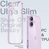 image:imageJETech Slim Case for iPhone 17 Pro Max Clear  Camera Lens Protection UltraThin Lightweight Design Clear Back Minimalist StyleLavender