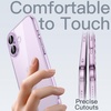 image:imageJETech Slim Case for iPhone 17 Pro Max Clear  Camera Lens Protection UltraThin Lightweight Design Clear Back Minimalist StyleLavender