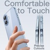 image:imageJETech Slim Case for iPhone 17 Pro Max Clear  Camera Lens Protection UltraThin Lightweight Design Clear Back Minimalist StyleMist Blue