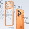 image:imageJETech Slim Case for iPhone 17 Pro Max Clear  Camera Lens Protection UltraThin Lightweight Design Clear Back Minimalist StyleOrange