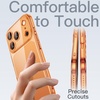 image:imageJETech Slim Case for iPhone 17 Pro Max Clear  Camera Lens Protection UltraThin Lightweight Design Clear Back Minimalist StyleOrange