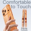 image:imageJETech Slim Case for iPhone 17 Pro Max Clear  Camera Lens Protection UltraThin Lightweight Design Clear Back Minimalist StyleOrange