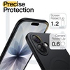 image:imageJETech Slim Magnetic Case for iPhone 17 Black  Compatible with MagSafe Full Camera Lens Protection Minimalist Soft TPU Cover Matte Finish ShockproofBlack