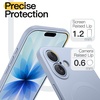 image:imageJETech Slim Magnetic Case for iPhone 17 Black  Compatible with MagSafe Full Camera Lens Protection Minimalist Soft TPU Cover Matte Finish ShockproofMist Blue