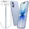 image:imageJETech Slim Magnetic Case for iPhone 17 Black  Compatible with MagSafe Full Camera Lens Protection Minimalist Soft TPU Cover Matte Finish ShockproofMist Blue