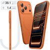 image:imageJETech Slim Magnetic Case for iPhone 17 Pro Orange  Compatible with MagSafe Full Camera Lens Protection Minimalist Soft TPU Cover Matte Finish ShockproofOrange