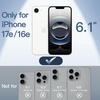 image:imageJETech Ultra Slim Case for iPhone 17e16e Black  Camera Lens Protection Lightweight Matte Finish Minimalist Hard PP Material Cover Supports Wireless ChargingClear
