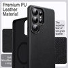 image:imageJETech Vegan Leather Case for Samsung Galaxy S26 Black  Compatible with MagSafe AntiSlip Grip Phone Cover Metal Button Soft Microfiber LiningBlack