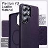 image:imageJETech Vegan Leather Case for Samsung Galaxy S26 Black  Compatible with MagSafe AntiSlip Grip Phone Cover Metal Button Soft Microfiber LiningHeron Purple