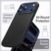 image:imageJETech Vegan Leather Case for iPhone 17 Pro Max Deep Blue  Compatible with MagSafe AntiSlip Grip Phone Cover Builtin Camera Control Button Soft Microfiber LiningBlack