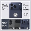 image:imageJETech Vegan Leather Case for iPhone 17 Pro Max Deep Blue  Compatible with MagSafe AntiSlip Grip Phone Cover Builtin Camera Control Button Soft Microfiber LiningDeep Blue