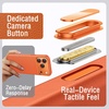 image:imageJETech Vegan Leather Case for iPhone 17 Pro Max Deep Blue  Compatible with MagSafe AntiSlip Grip Phone Cover Builtin Camera Control Button Soft Microfiber LiningCosmic Orange
