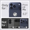 image:imageJETech Vegan Leather Case for iPhone 17 Pro Max Deep Blue  Compatible with MagSafe AntiSlip Grip Phone Cover Builtin Camera Control Button Soft Microfiber LiningBlack