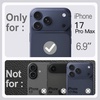 image:imageJETech Vegan Leather Case for iPhone 17 Pro Max Deep Blue  Compatible with MagSafe AntiSlip Grip Phone Cover Builtin Camera Control Button Soft Microfiber LiningBlack