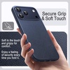 image:imageJETech Vegan Leather Case for iPhone 17 Pro Max Deep Blue  Compatible with MagSafe AntiSlip Grip Phone Cover Builtin Camera Control Button Soft Microfiber LiningDeep Blue