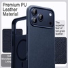 image:imageJETech Vegan Leather Case for iPhone 17 Pro Max Deep Blue  Compatible with MagSafe AntiSlip Grip Phone Cover Builtin Camera Control Button Soft Microfiber LiningDeep Blue